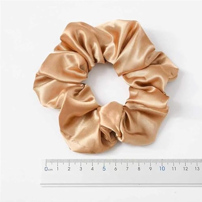 3 Pieces Women Hair Elastics Half Skin Half Fabric Strong Elastic Hold Hair Hold and Hold All Day - Image 3